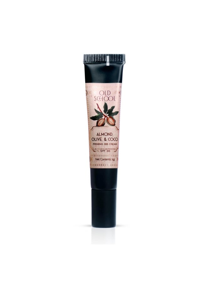 Old School Rituals Almond, Olive & Coco Priming BB Cream | Lightweight, Hydrating & Soothing BB Cream for Face with SPF | Nourishing, Non-Comedogenic Daily Base for Glowing Skin & No-Makeup Look | Natural Finish for Indian Skin Tones – 15g - Image 1